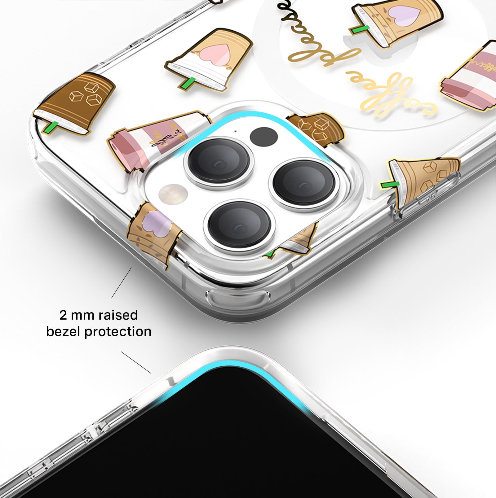 VELVET CAVIAR iPhone 15 Pro Case Compatible with MagSafe - Cute Clear Protective Phone Cases for Women - Coffee First