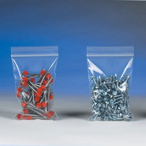 1000-Pack 3x10 Inch 4 Mil Reclosable Zip Poly Bags - FDA & USDA Compliant