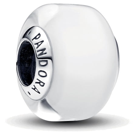Pandora White Mini Murano Glass Charm