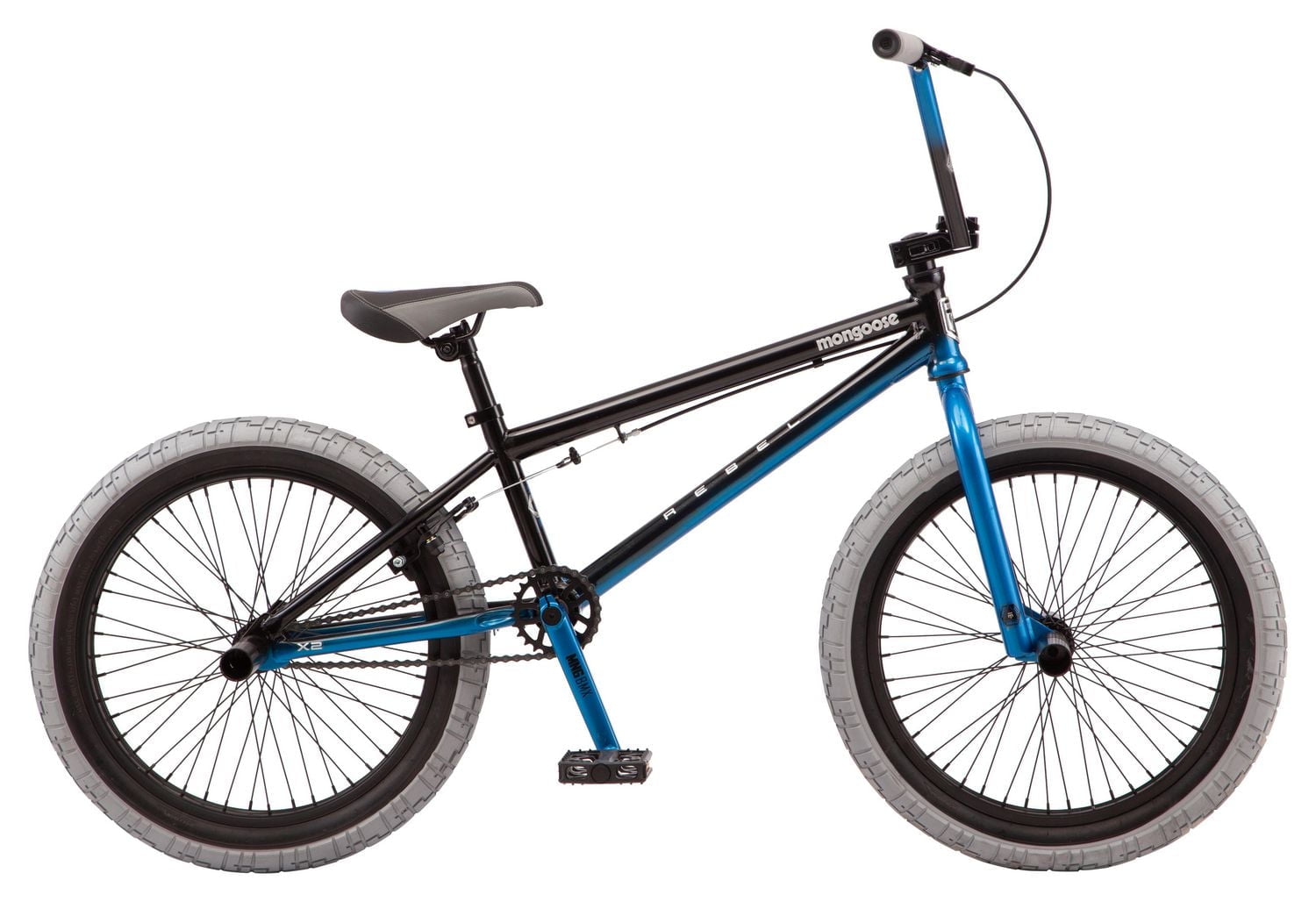 Mongoose Rebel X2 BMX bike, single speed, 20-inch wheels, black