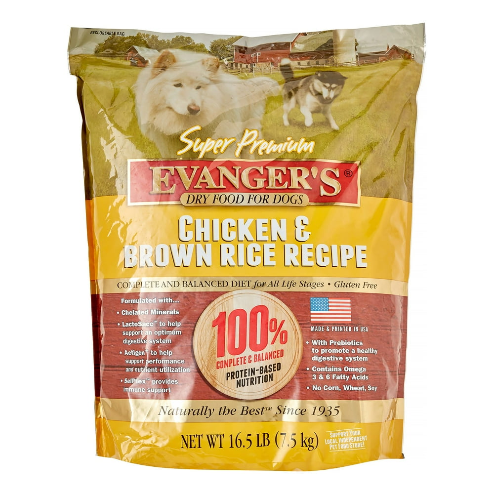 Evanger's Super Premium Chicken & Brown Rice Dry Dog Food, 16.5 Lb