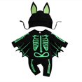 thumbnail image 4 of 2Pcs Baby Boy Girls My 1st Halloween Bat Costumes Newborn Infants Glow In The Dark Skeleton Cosplay Outfits Bodysuit Romper with Hat, 0-24 Months, 4 of 9