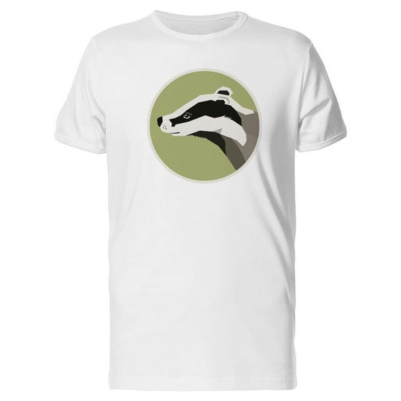 Cool Wild Animal, Badger Graphic T-Shirt Men -Image by Shutterstock, Male XX-Large