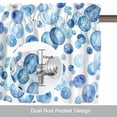 thumbnail image 6 of Blue Bubbles Valance Curtain Watercolor Gradient Bubble Summer Ocean Window Valances Rod Pocket Short Curtains Window Treatments for Kitchen Bedroom Bathroom Laundry 54" x 18", 6 of 9