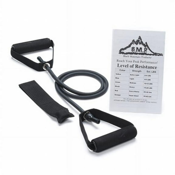 Black Mountain Products 15 - 20 lbs Single Stackable Resistance Band, Black