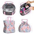 thumbnail image 2 of Pioneer Flower Drawstring Lunch Bag Women - Drawstring Lunch Bag Insulated for Work Office - Stain-Resistant Large Lunchbags for Women with Multi-Pockets, 2 of 6