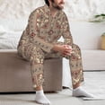 thumbnail image 7 of Sikiie Fashion Tatreez1 Mens Pajama Set, Soft Warm Long Sleeve Sleepwear, Cozy Button-Down Pjs for Men-XX-Large, 7 of 7