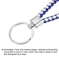 thumbnail image 3 of Uxcell Keyring Woven Lanyard Straps Braided Leather Keychain, White Blue 2 Pack, 3 of 5