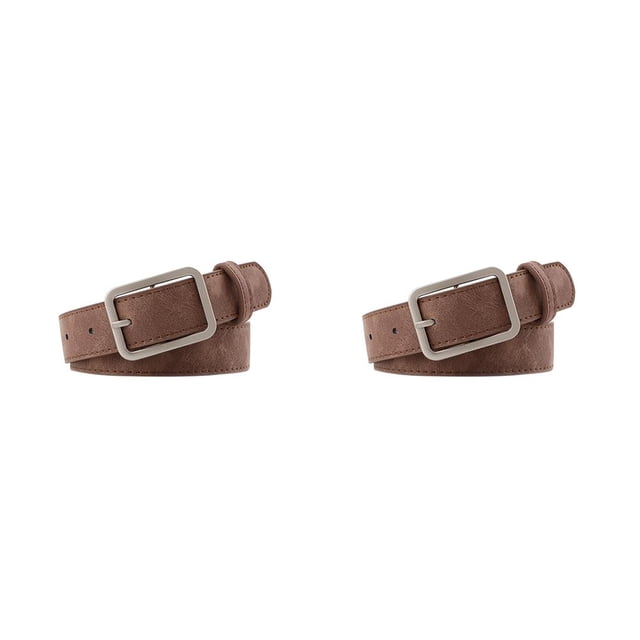 Cinturón de cuero Qarigey Correa para la cintura 2,8 cm de ancho negro marrón 105 cm