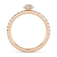 thumbnail image 3 of AFFY Round Halo Engagement Rings For Women, 0.90 Carat (ctw) Lab Created Moissanite Promise Rings For Her In 10k Solid Rose Gold | VVS1 Quality Ring Size-6.5, 3 of 5