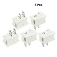 thumbnail image 2 of 5pcs  250V/6A 125V/10A 2P I/O 2 Position Snap-in Boat Rocker Switch White, 2 of 5