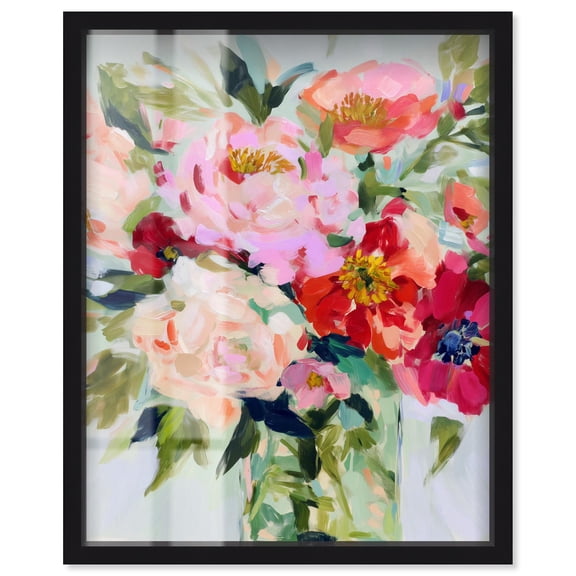 Bloom in Acrylic I Shadowbox Print Spring Wall Decor by Art Remedy, Black Frame, 16 x 20