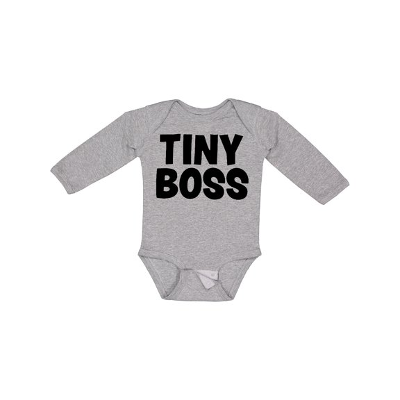 Inktastic Tiny Boss Boys or Girls Long Sleeve Baby Bodysuit