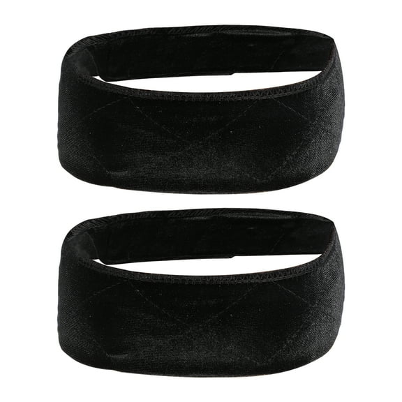 Unique Bargains 2pcs Fastener Band, Velvet for Securing Wigs,Adjustable, No Slip, Hold Hair Back Black