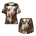 thumbnail image 4 of Lsque Cow With Butterflies Women's Short-Sleeved Pajama Set - 2 Piece Soft and Lightweight Sleepwear Set-XX-Large, 4 of 9