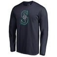 thumbnail image 2 of Men's Navy Seattle Mariners Static Logo Long Sleeve T-Shirt, 2 of 3
