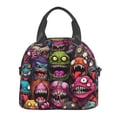 thumbnail image 3 of Hirioo Monstrous Cartoon Characters for Crossbody Lunch Box for Women Men with Adjustable Shoulder Strap for School, Work and Travel, 3 of 9