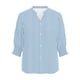 thumbnail image 5 of Camisas de Cuello de la Tripulación de Manga Corta para las Mujeres Moda Verano Casual Botón Arriba Cuello en V con Tejido Súper Suave, 5 of 6