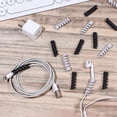 thumbnail image 4 of 24pcs Silicone Flexible Cable Cover Protector Charger Coiled Cable Protector (black, Gray), 4 of 5