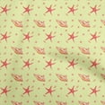 thumbnail image 1 of oneOone Viscose Chiffon Light Yellow Fabric Ocean Watercolor Starfish Sewing Craft Projects Fabric Prints By Yard 42 Inch Wide, 1 of 4