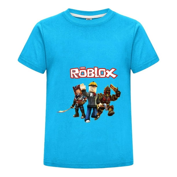 Playera Gamer Infantil con Estilo Roblox, Camiseta de Algodón para Niño con Diseño de Personajes, Regalo Ideal