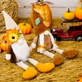 thumbnail image 5 of Fall Gnomes Decor, Halloween Handmade Plush Gnomes Faceless Doll with Dangling Legs for Thanksgiving Home Decoration on Farmhouse Tiered Tray, Mantle, Shelf Sitter or Side Table, 5 of 8