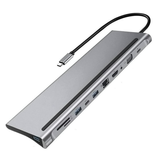 axGear USBC Type C 3.1 3.0 Docking Station HUB VGA HDMI Video Giga Lan Card Reader