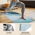 thumbnail image 4 of Blue Gold Marble Pattern Hot Yoga Mat Towel Non Slip for Hot Yoga - Quick-Drying Yoga Mat Cover with 4 Corner Pockets with Travel Bag - Hot Yoga Towel Non Slip 74"x26", 4 of 6