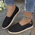 thumbnail image 2 of Flat Shoes for Women Hollow Platform Casual Shoes Solid Color Breathable Espadrilles, 2 of 9