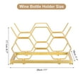 thumbnail image 2 of Unique Bargains Countertop Wine Rack, Metal Wine Cellar Racks, Tabletop Free Standing Wine Bottle Stand Holder Display Shelf, Gold, 2 of 6