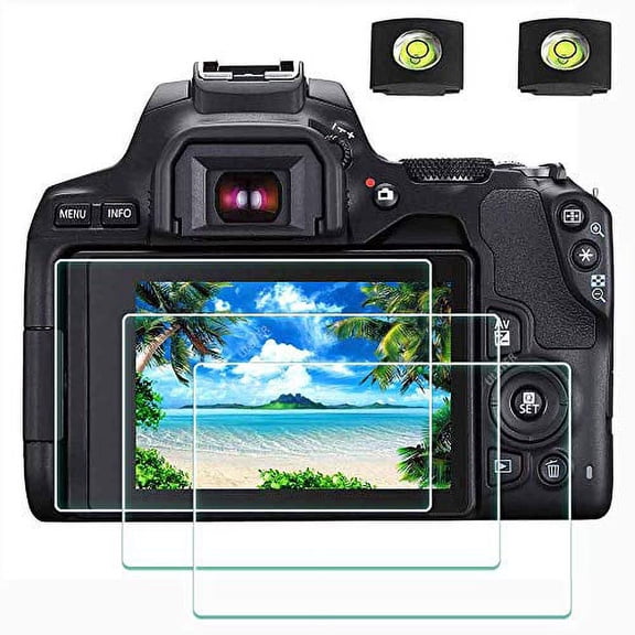 Screen Protector for Canon EOS Rebel SL3 / 250D Camera & Hot Shoe Cover, [2 3Pack] ULBTER 0.3mm 9H Hardness Tempered Glass Flim Anti-Scrach Anti-Fingerprint Anti-Bubble