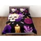 thumbnail image 3 of Calavera y Rosas Negro Funda Nórdica Set Purple Gothic Colcha Dormitorio Ropa de Cama, 3 of 4