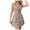 Gray, variant on Women's Lapel Collar Button Front Sleeveless Pocket Back Tie Gingham Casual Mini Dresses for Women Daily Retro Chic Figure-Flattering All-Day Stylish Comfort Wear