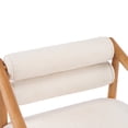 thumbnail image 4 of Christopher Knight Home Modern Upholstered Dining Chairs with Rubberwood Frame, Natural, Set of 2, 4 of 11