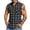 Black A, variant on Swuxness Men's Sleeveless Turndown Collar Tank Plaid Fashion Button Pocket Casual Beach Top Shirts