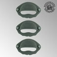 thumbnail image 2 of Renovators Supply Black Cabinet Cup Bin Pull 3" W x 2" H Antique Wrought Iron Kitchen Drawer or Dresser Handles w/Rust Resistant Cup Bin Pulls w/Screws Pack of 3, 2 of 10