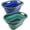 Purplish Blue + Turquoise Blue, variant on SAMMART 40L (10.5 gallon) Set of 2 Collapsible Plastic Laundry Hamper - Foldable Pop Up Storage Container/Organizer - Portable Washing Tub - Space Saving Basket