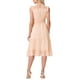 thumbnail image 3 of Vestido de gasa sin mangas para mujer Inspire Chic, con cintura fruncida y estrellas metálicas doradas, vestido de fiesta rosa claro XL, 3 of 6