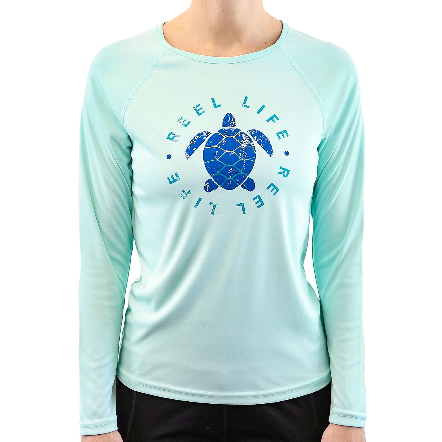 Reel Life Ladies Long Sleeve UV Tee (Seagrass, Large)