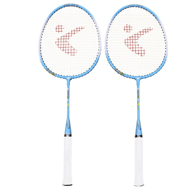 1 Paire de Raquettes de Badminton pour Enfants en Alliage d'Aluminium, Ensemble de Raquettes de Sport de Plein Air, Entraînement, Paternité, Enfants, Dessin Animé, Raquette de Badminton (Bleu Ou Rose Aléatoire)