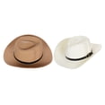 thumbnail image 1 of 2x Sombreros de vaquero Sunnimix de Ala grande Blanco sombreros para sol para mujer, 1 of 8