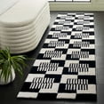 thumbnail image 2 of SAFAVIEH Metro Bertrand Geometric Runner Rug, Black/Ivory, 2'3" x 9', 2 of 7