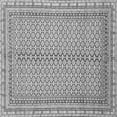 thumbnail image 1 of Ahgly Company Indoor Square Abstract Gray Modern Area Rugs, 7' Square, 1 of 4
