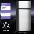 thumbnail image 7 of Patiosunny 4.5 Cu.ft Mini Refrigerator with Freezer, 2 Doors Mini Fridge with Adjustable Shelves, Small Refrigerator for Home, Office, Kitchen, Dorm and Bedroom (Brushed Silver), 7 of 7