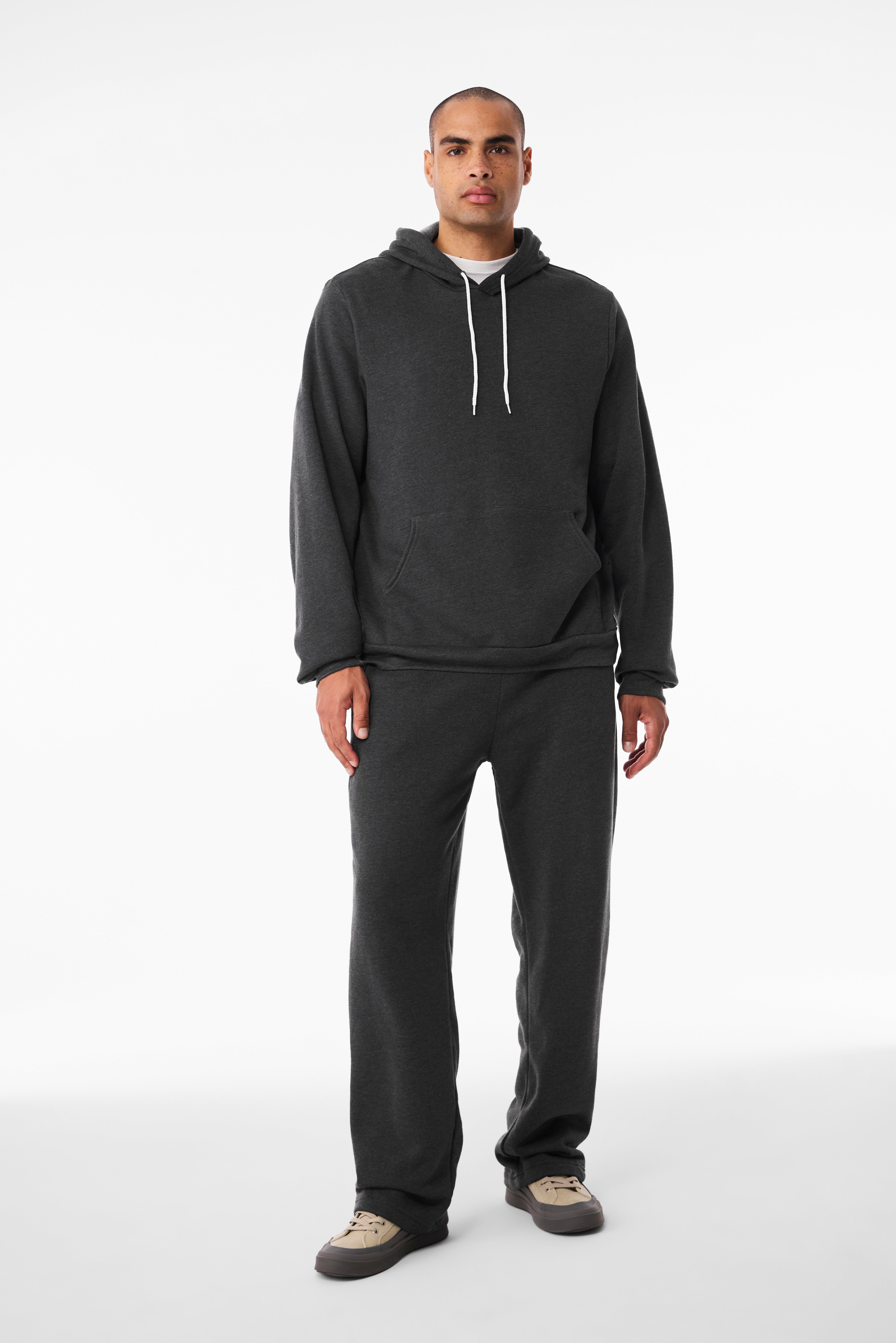 BELLA+CANVAS Adult Crew Neck Personalized Hoodie, Create your own Designs, Dark Grey Heather, XXlarge, Unisex
