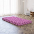 thumbnail image 3 of Tropical Foldable Mattress, Flamingos on Leaves, 74.8" x 39.4", Pale Fuchsia and Violet, by Ambesonne, 3 of 4