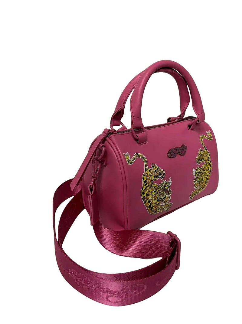 Ed Hardy Women's Arie Small Satchel Crossbody Bag, Fuchsia