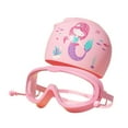 thumbnail image 2 of Almencla Lunettes de Natation pour Enfants Bonnet de Natation Étanche pour Plongée en Apnée Plongée Piscine Rose, 2 of 8