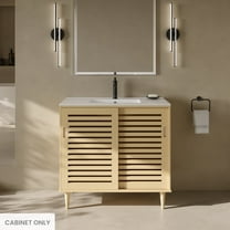 Delice 36" Freestanding Bathroom Vanity Cabinet without Top in Natural Oak