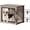 Greige, variant on WSWJY 27.5'' Dog Crate Furniture with Cushion Wooden Dog Crate with Double Doors/Adjustable Feet Side End Table for Small/Medium Dogs, Greige